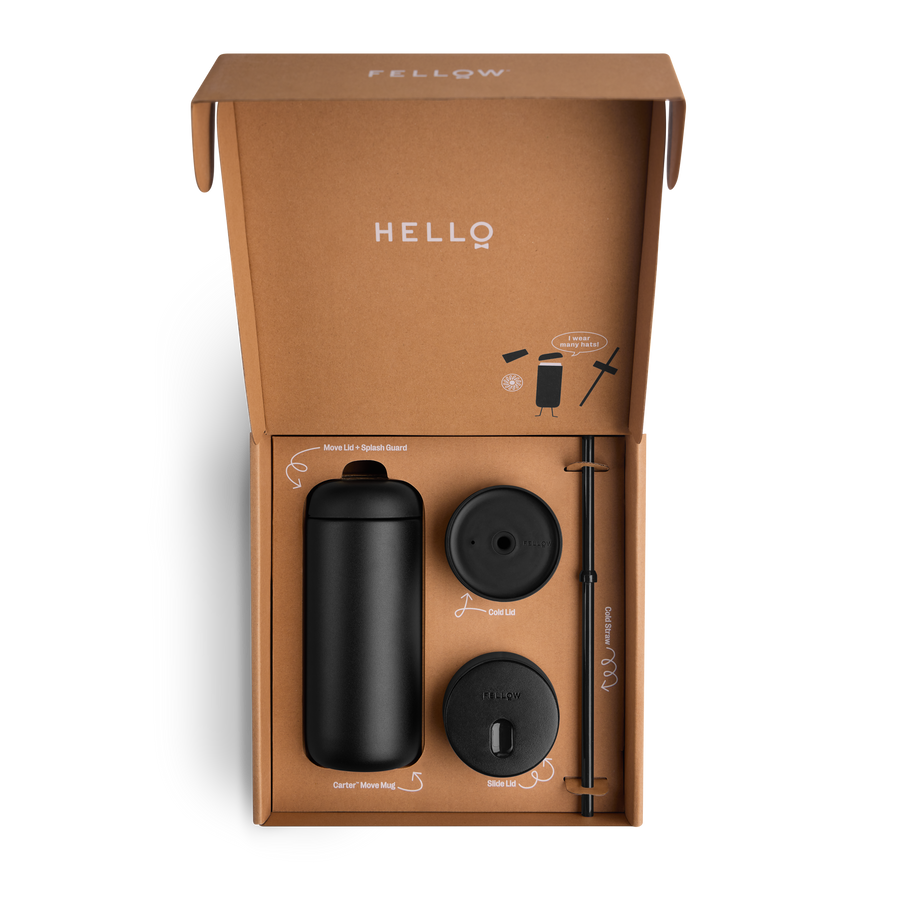 Fellow Carter 3-In-1 Lid Slide Matte Black - 473ml/16oz