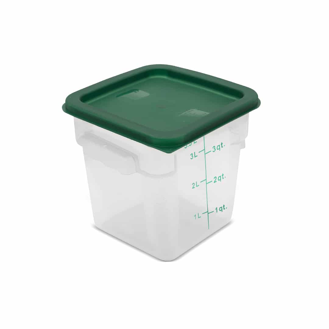 KH Classik Chef Food Grade Square Storage 3.8Lt PP Translucent -5 To 80C°