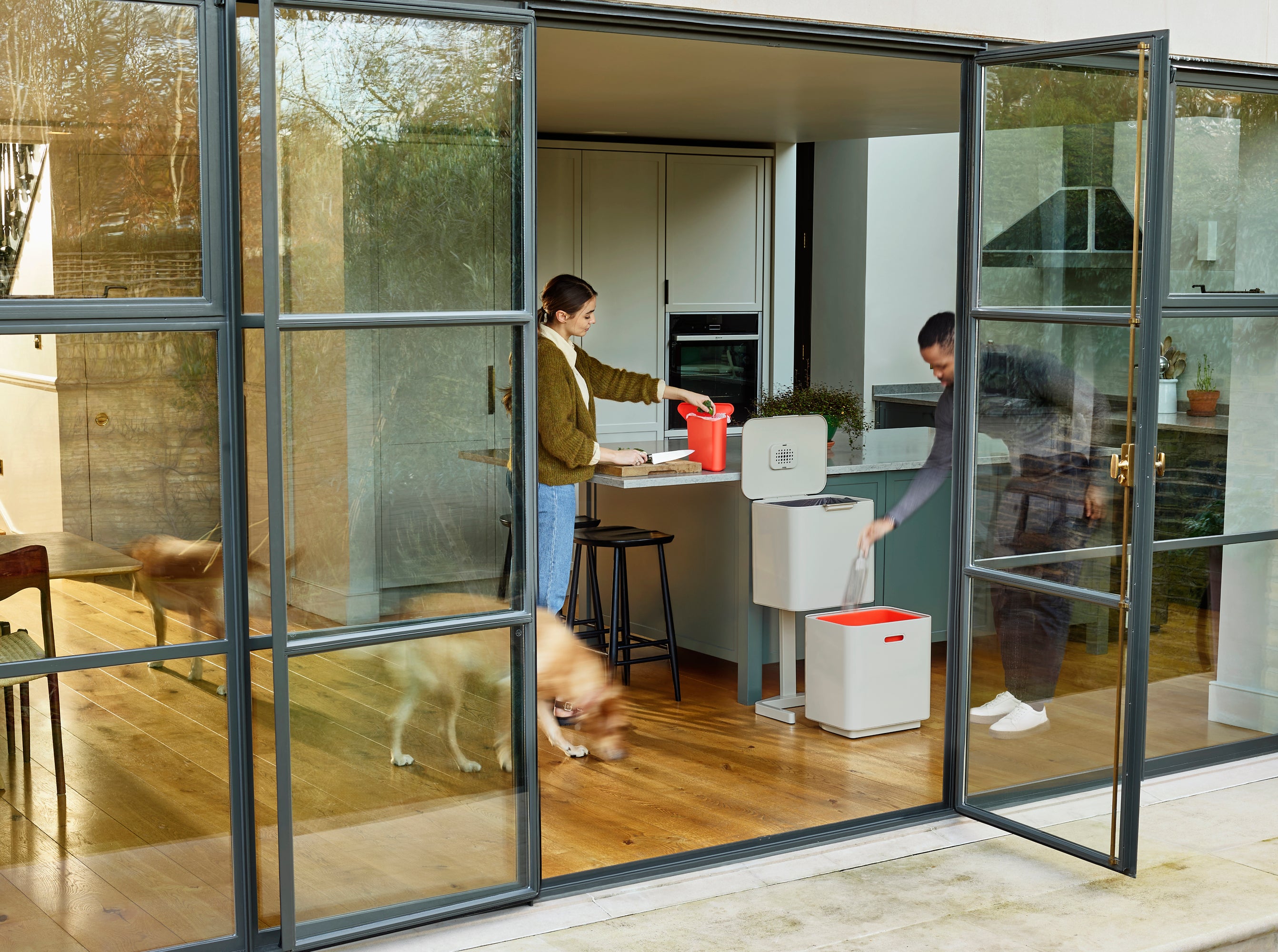 Joseph Joseph Totem Max 60-Litre Waste Separation & Recycling Unit   - Stone