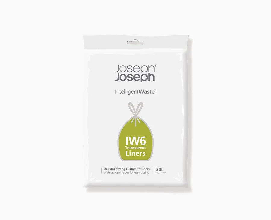 Joseph Joseph Iw6 30L Custom-Fit Bin Liners (20 Pack) - Transparent