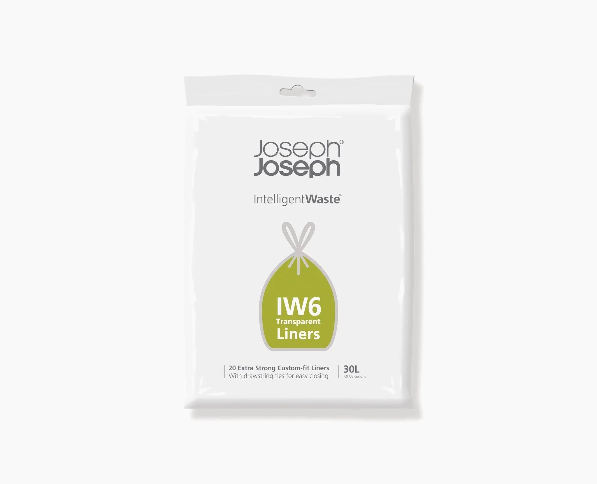 Joseph Joseph Iw6 30L Custom-Fit Bin Liners (20 Pack) - Transparent