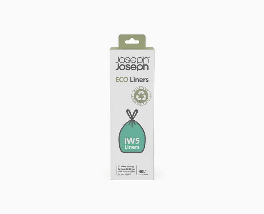 Joseph Joseph Iw5 40L Eco Liners Recycled Bin Liners (20 Pack) - Grey