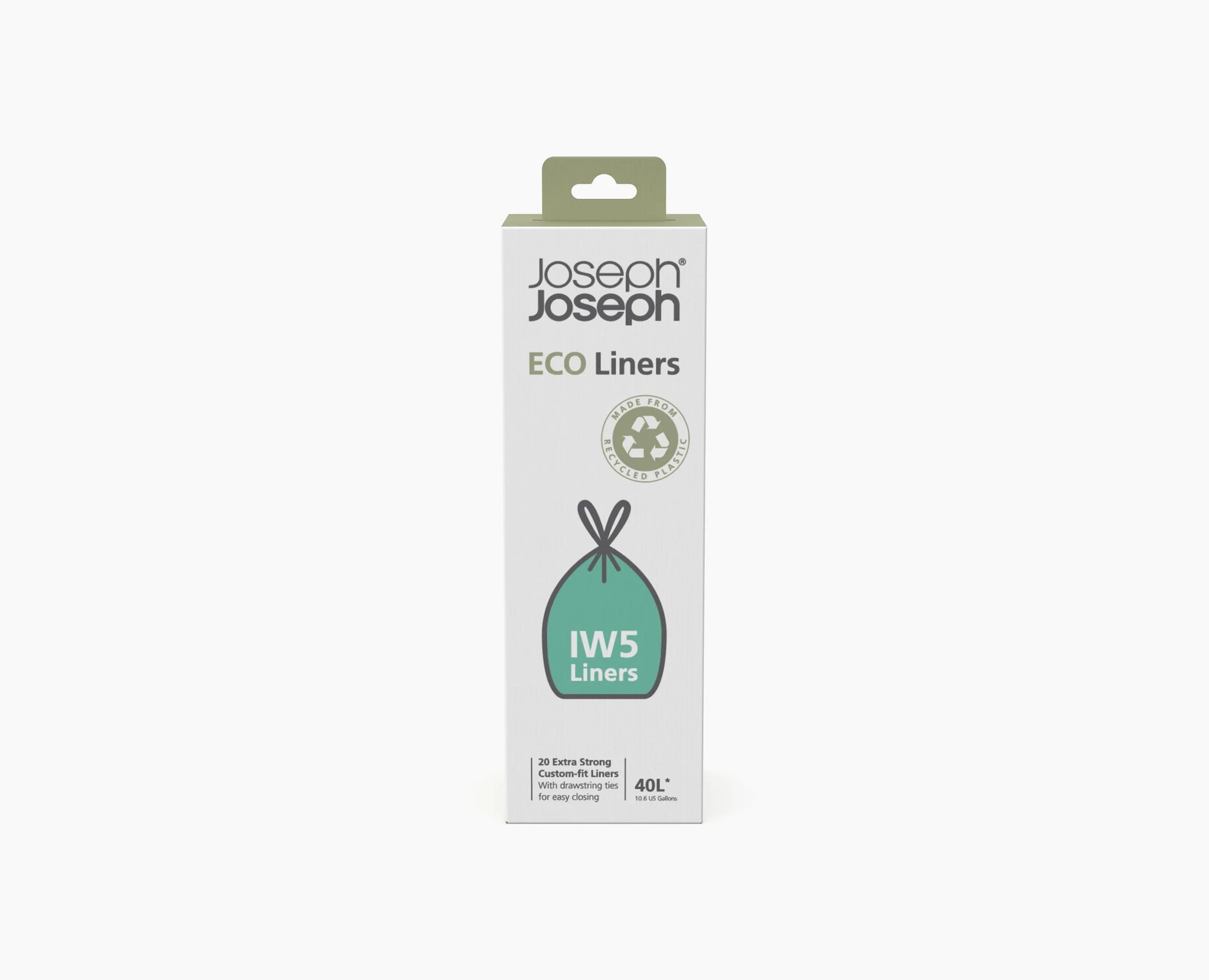 Joseph Joseph Iw5 40L Eco Liners Recycled Bin Liners (20 Pack) - Grey