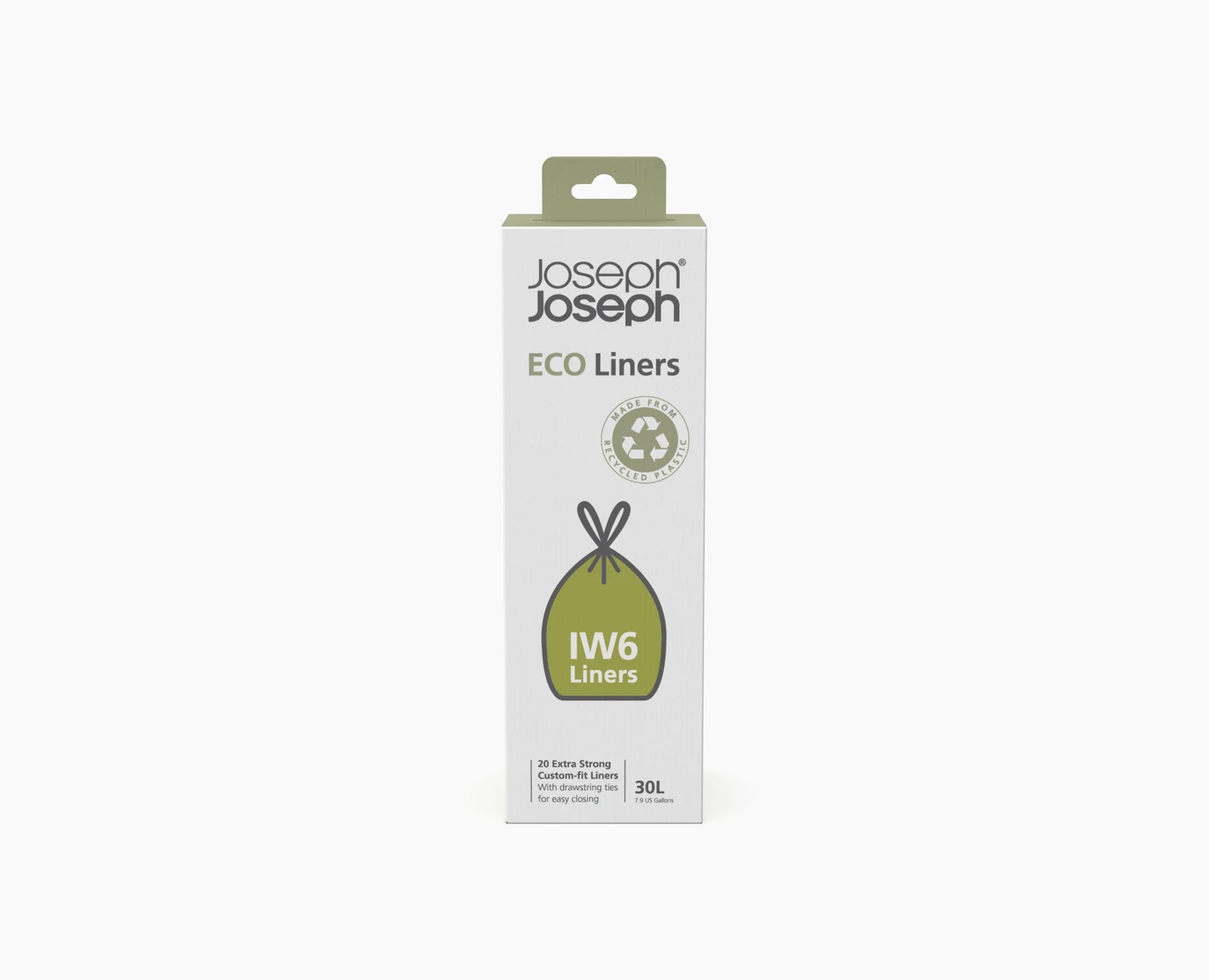 Joseph Joseph Iw5 40L Eco Liners Recycled Bin Liners (20 Pack) - Grey