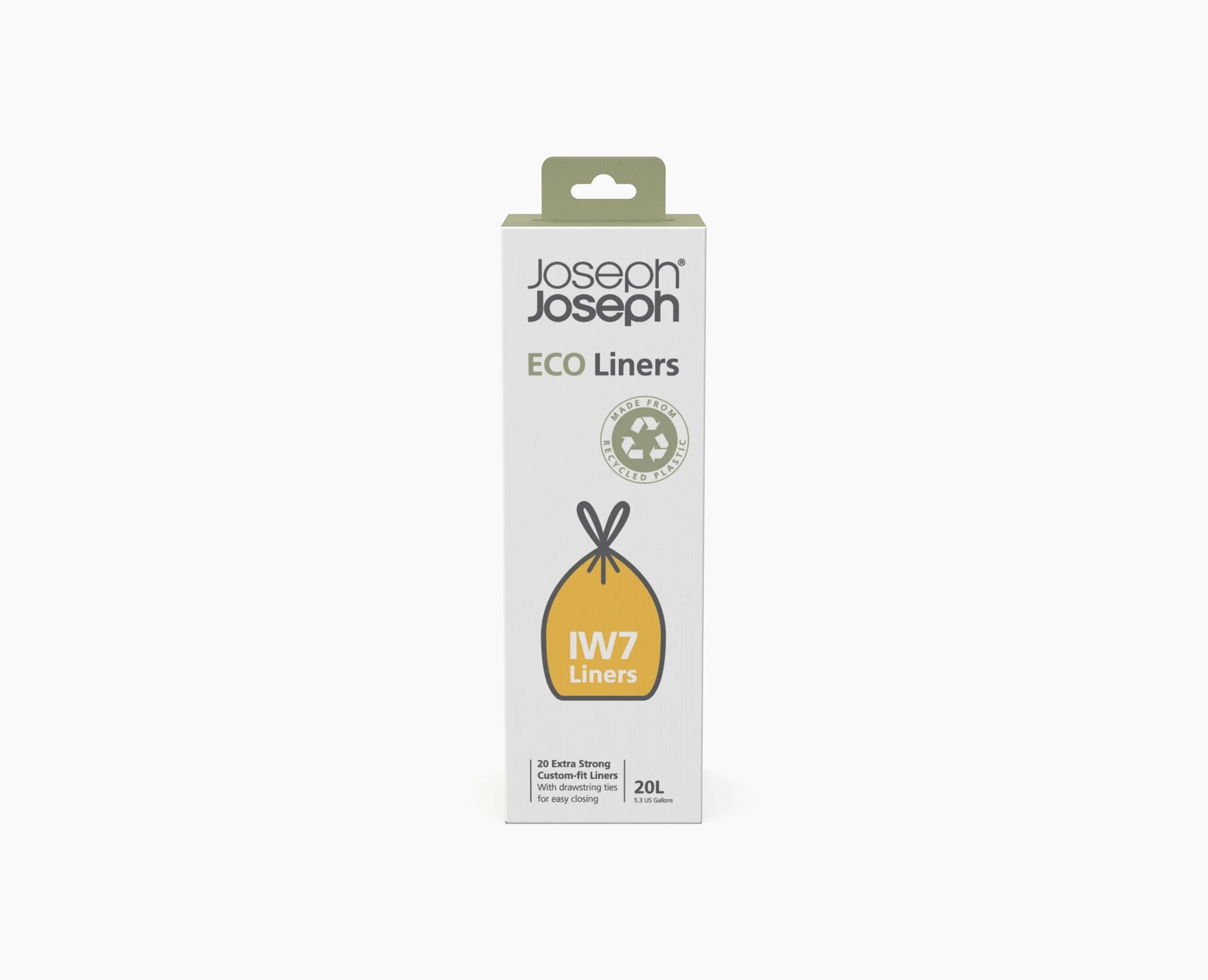 Joseph Joseph Iw7 20L Eco Liners Recycled Bin Liners (20 Pack) - Grey