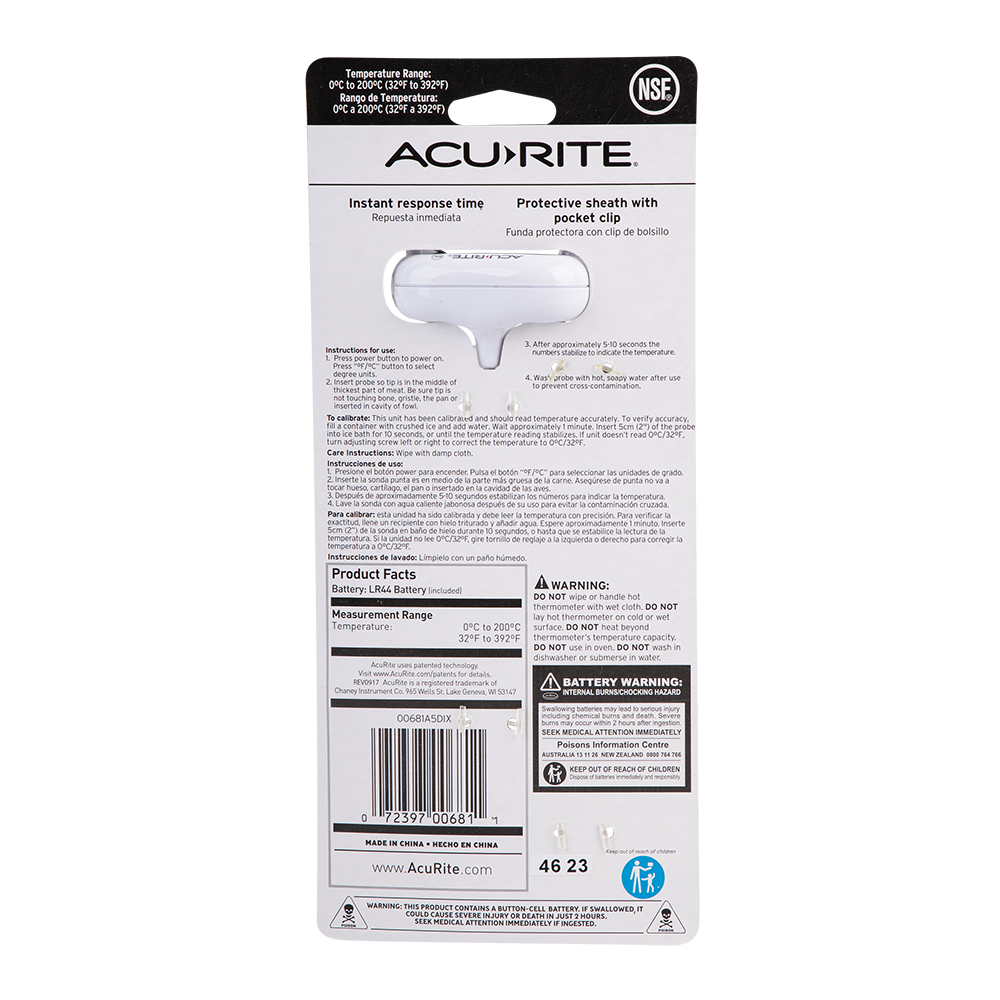 Acurite Digital Instant Read Thermometer (Celsius)