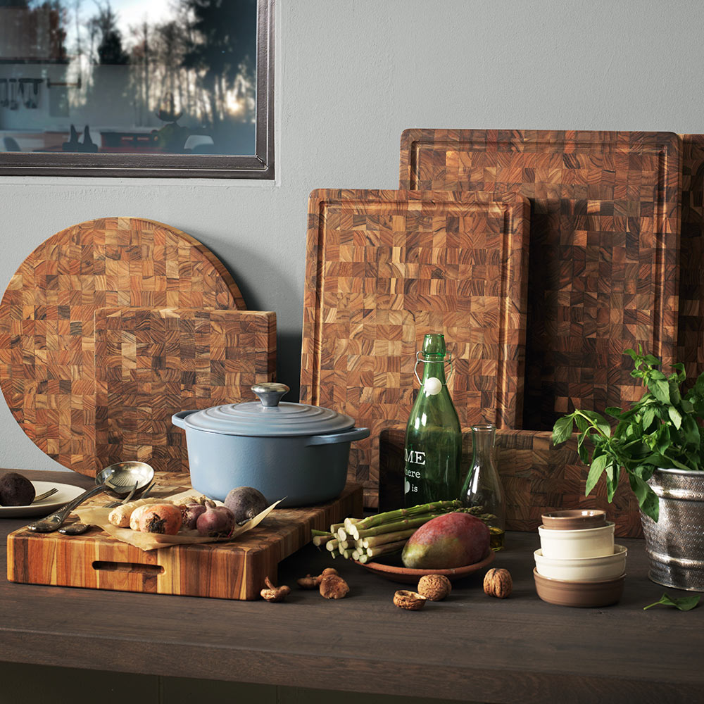 Teakhaus Round Butcher Block Board 45.5x5.1cm