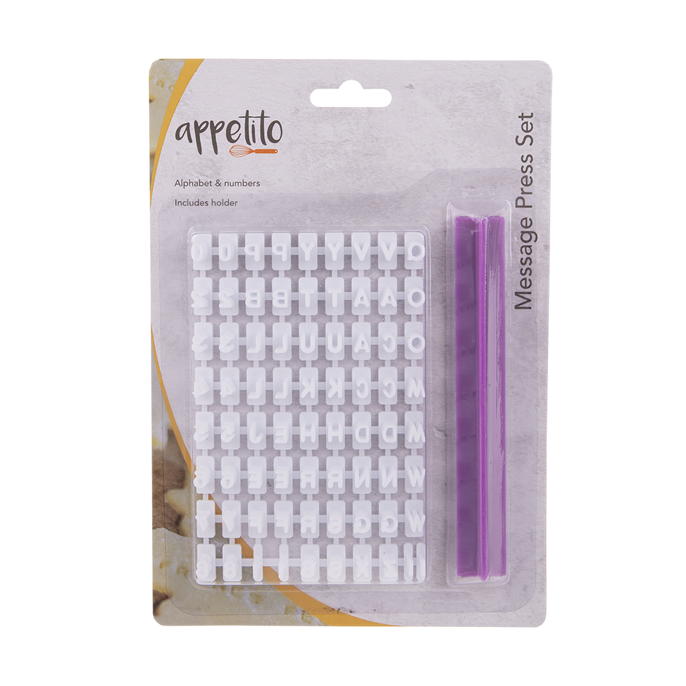 Appetito Message Press Set (Alphabet & Numbers) - Lilac