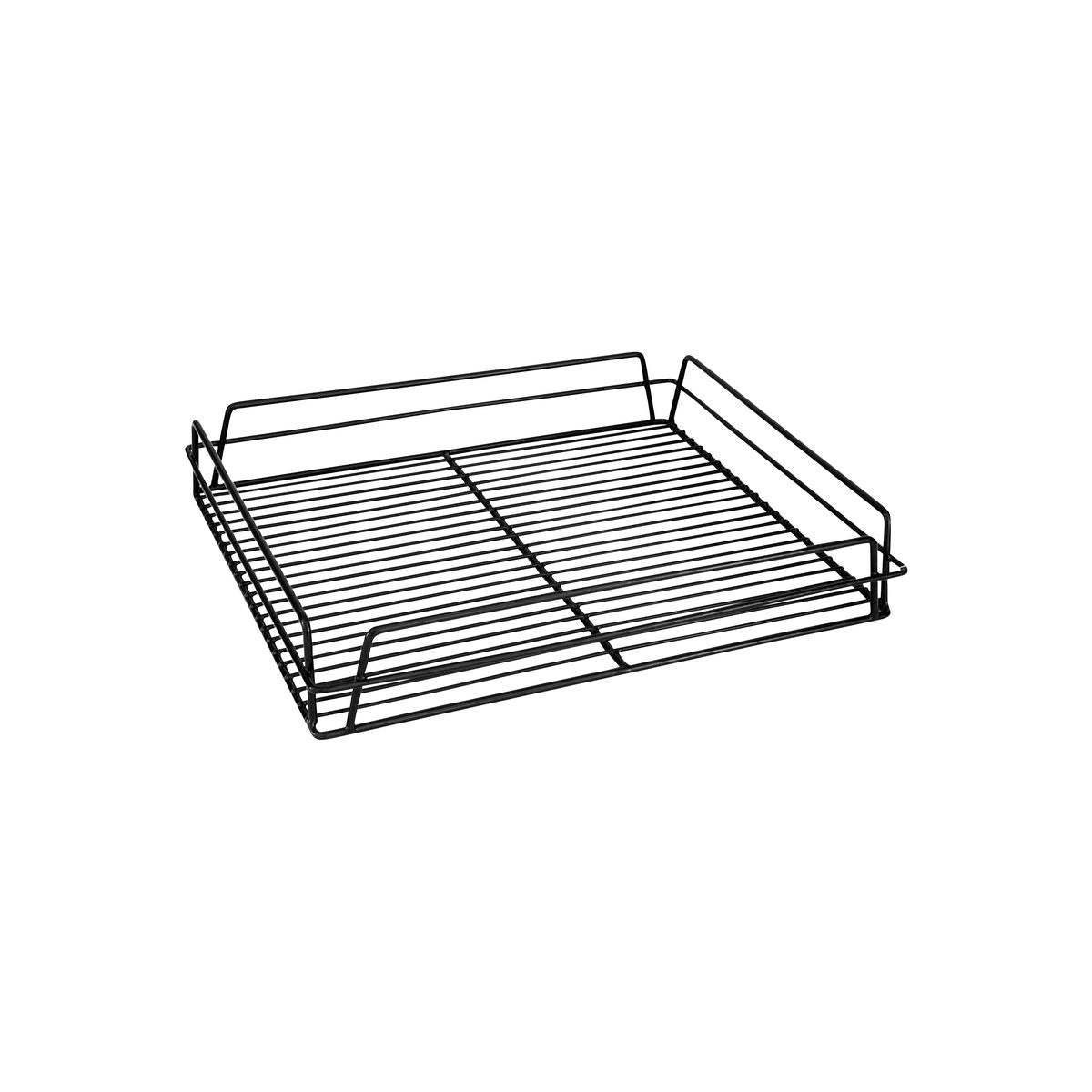 Trenton Glass Basket - Rectangular PVC Coated (435x355x75mm - Black)