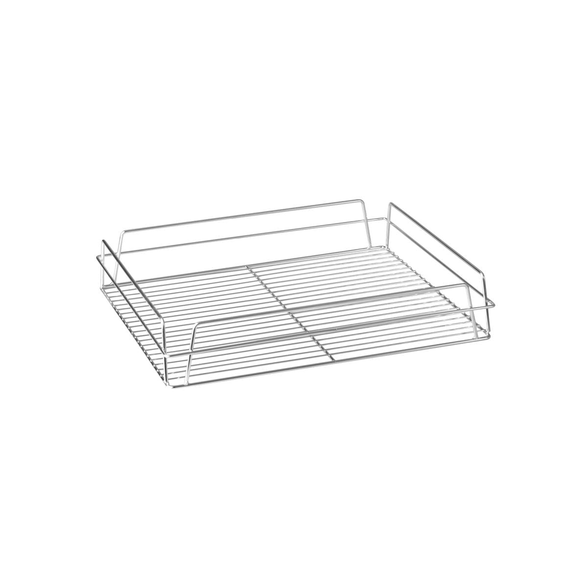 Trenton Glass Basket - Rectangular Zinc Plated (435x355x75mm - Black)