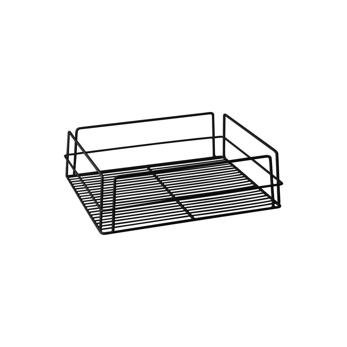 Trenton Glass Basket - Rectangular PVC Coated (435x355x125mm - Black)