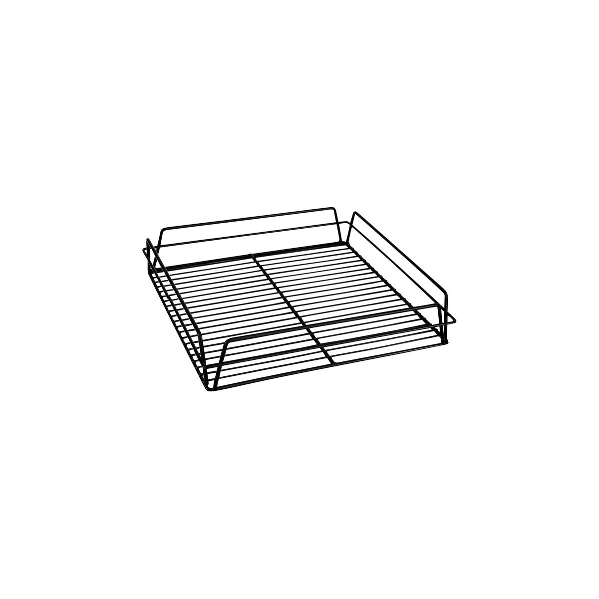Trenton Glass Basket - Square PVC Coated (335x355x75mm - Black)