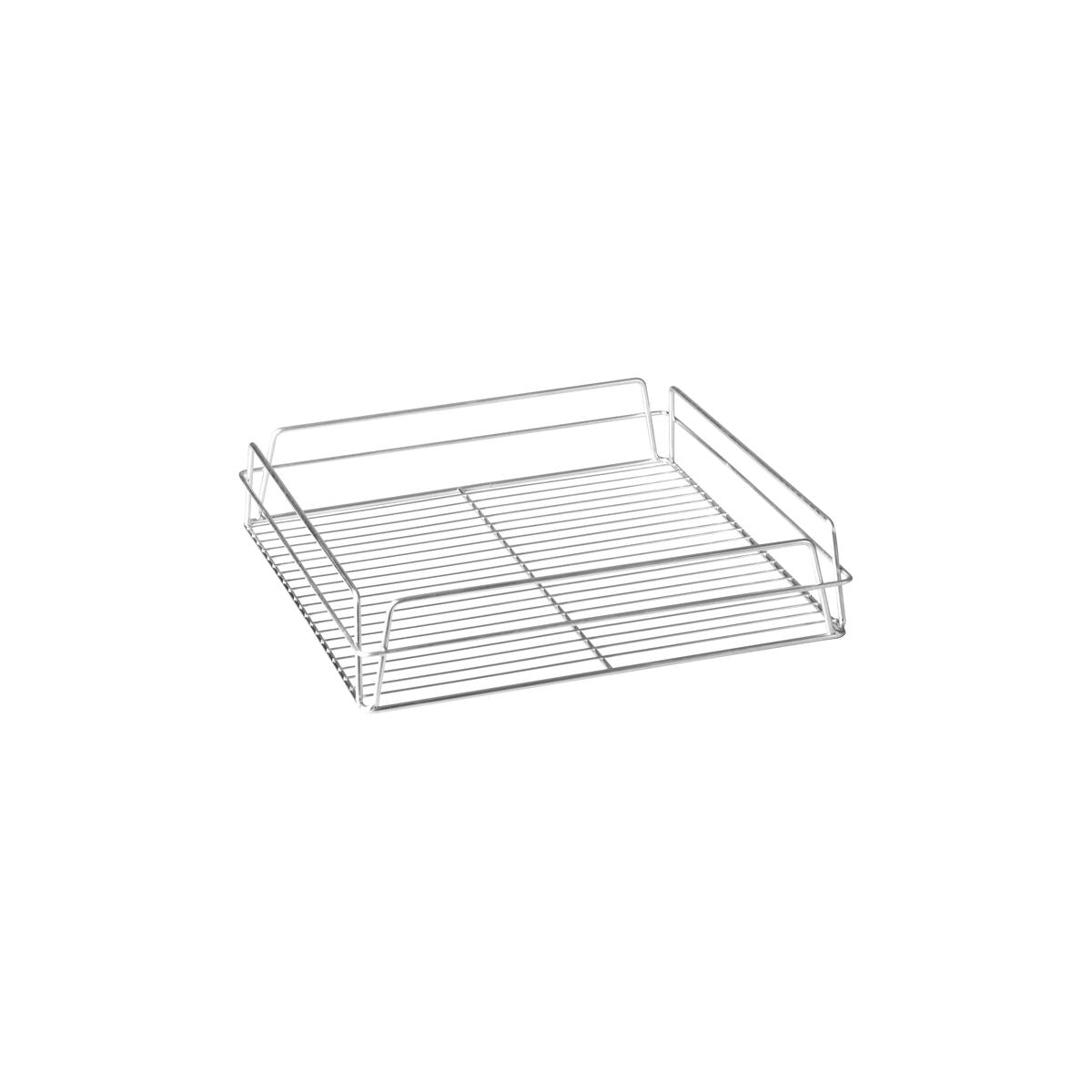Trenton Glass Basket - Square Zinc Plated (335x355x75mm - White)