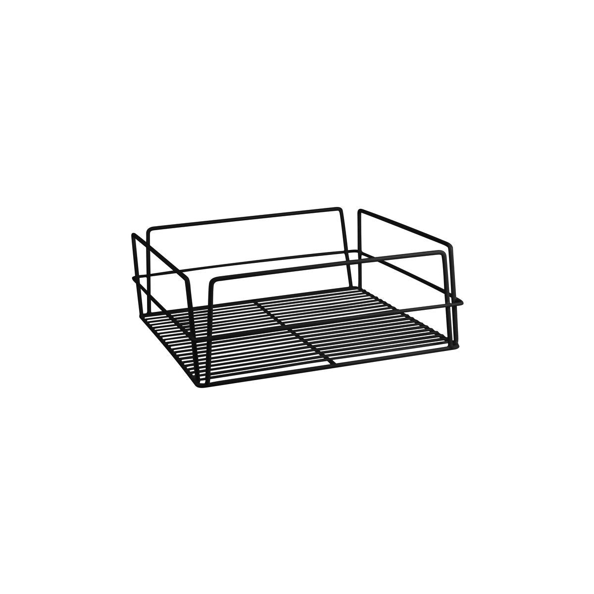Trenton Glass Basket - Square PVC Coated (335x355x125mm - Black)
