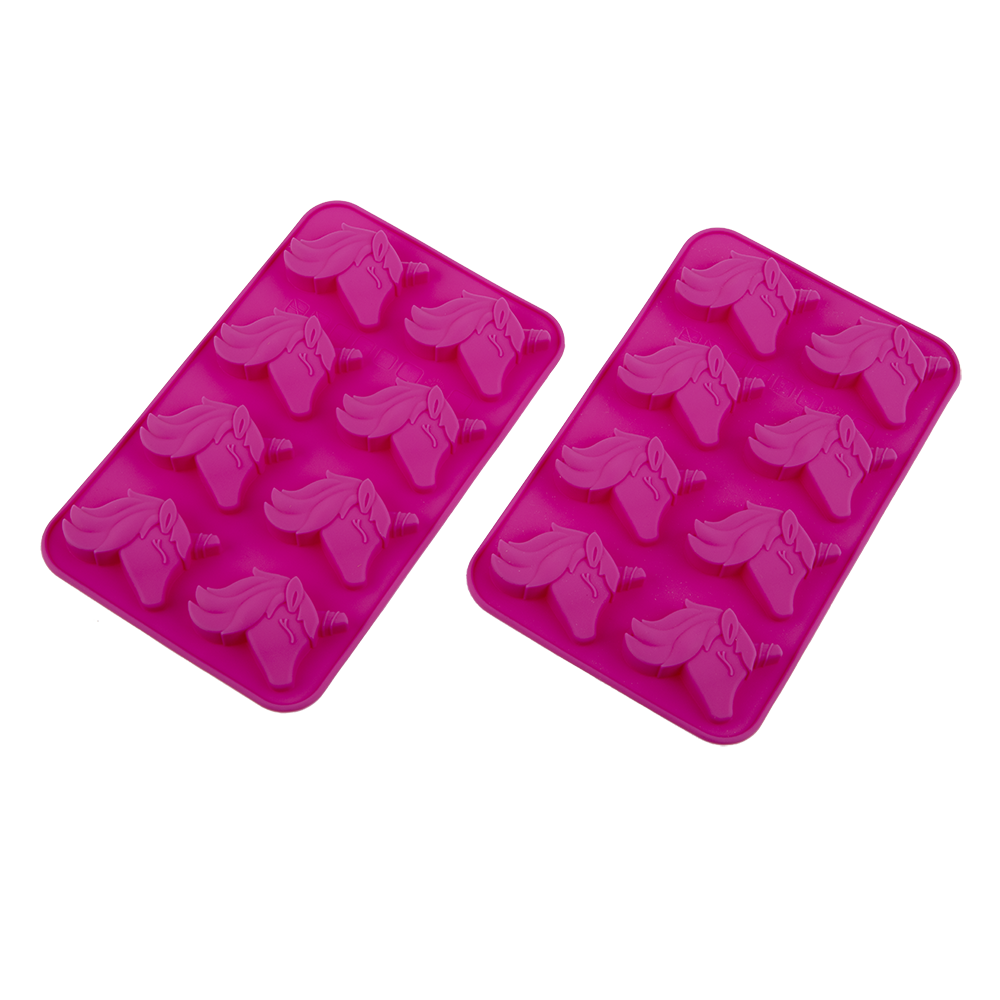 Daily Bake Silicone Unicorn Chocolate Mould Set – 8 Cup (Set of 2) Pink