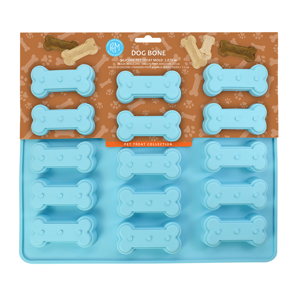 R&M Silicone 15 Cup Dog Bone Mould – Blue