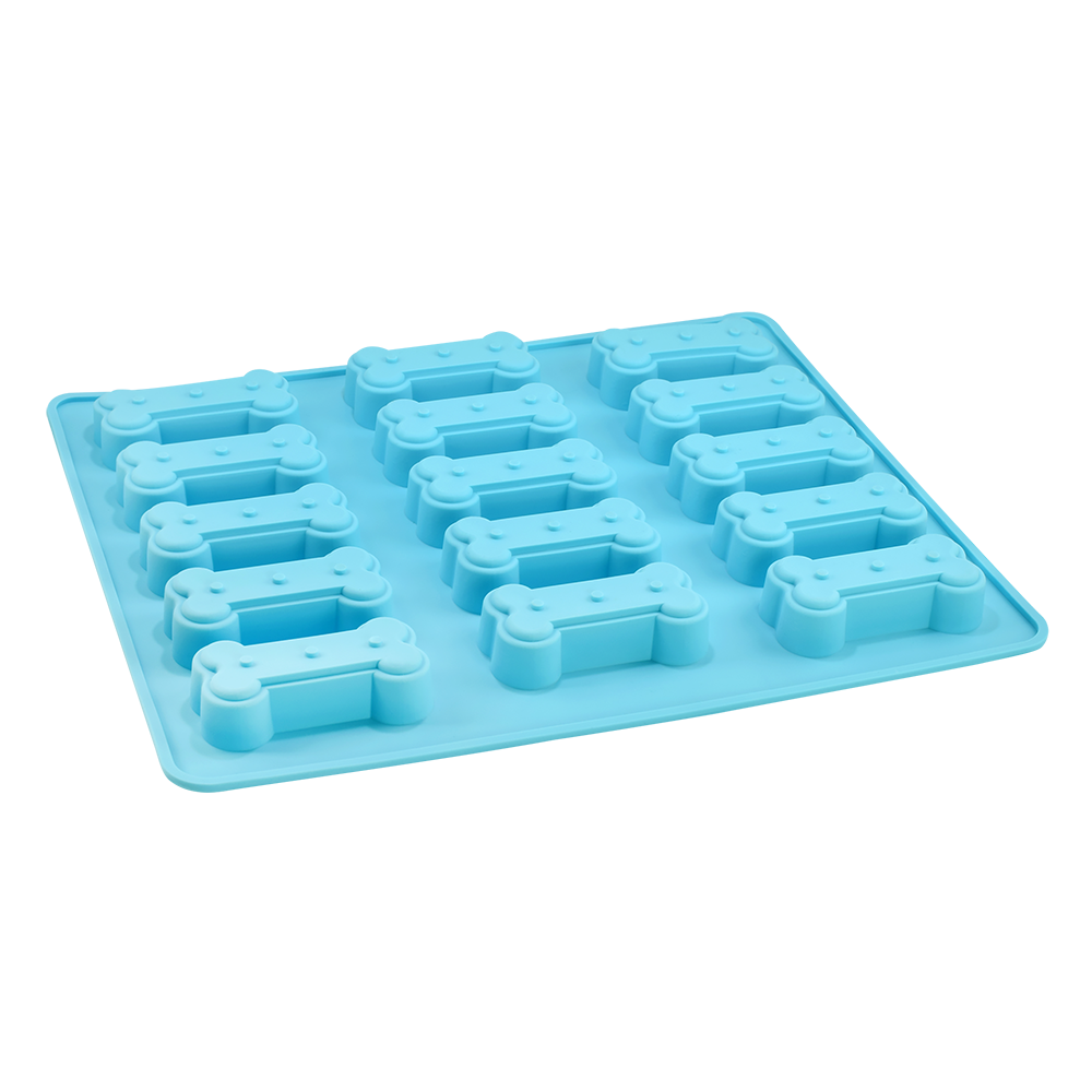R&M Silicone 15 Cup Dog Bone Mould – Blue