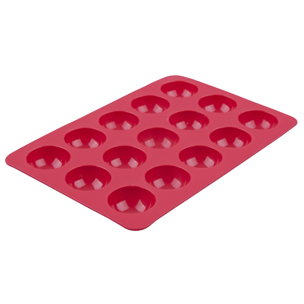 Daily Bake Silicone 15 Cup Small Dome Dessert Mould – Red