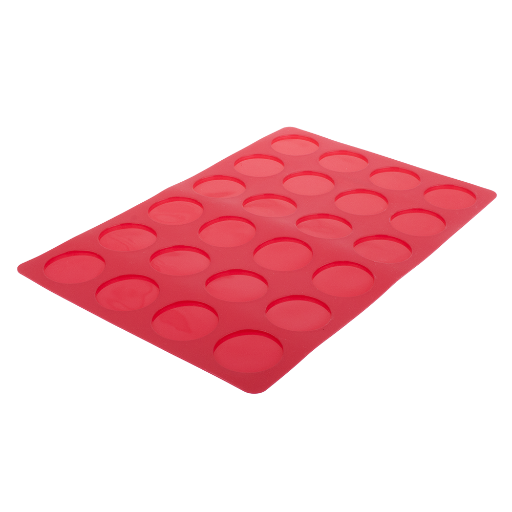 Daily Bake Silicone 24 Cup Macaron Sheet - Red