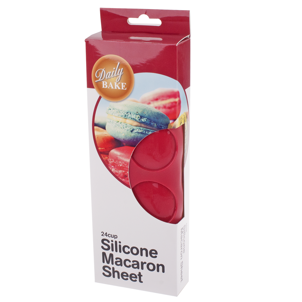 Daily Bake Silicone 24 Cup Macaron Sheet - Red