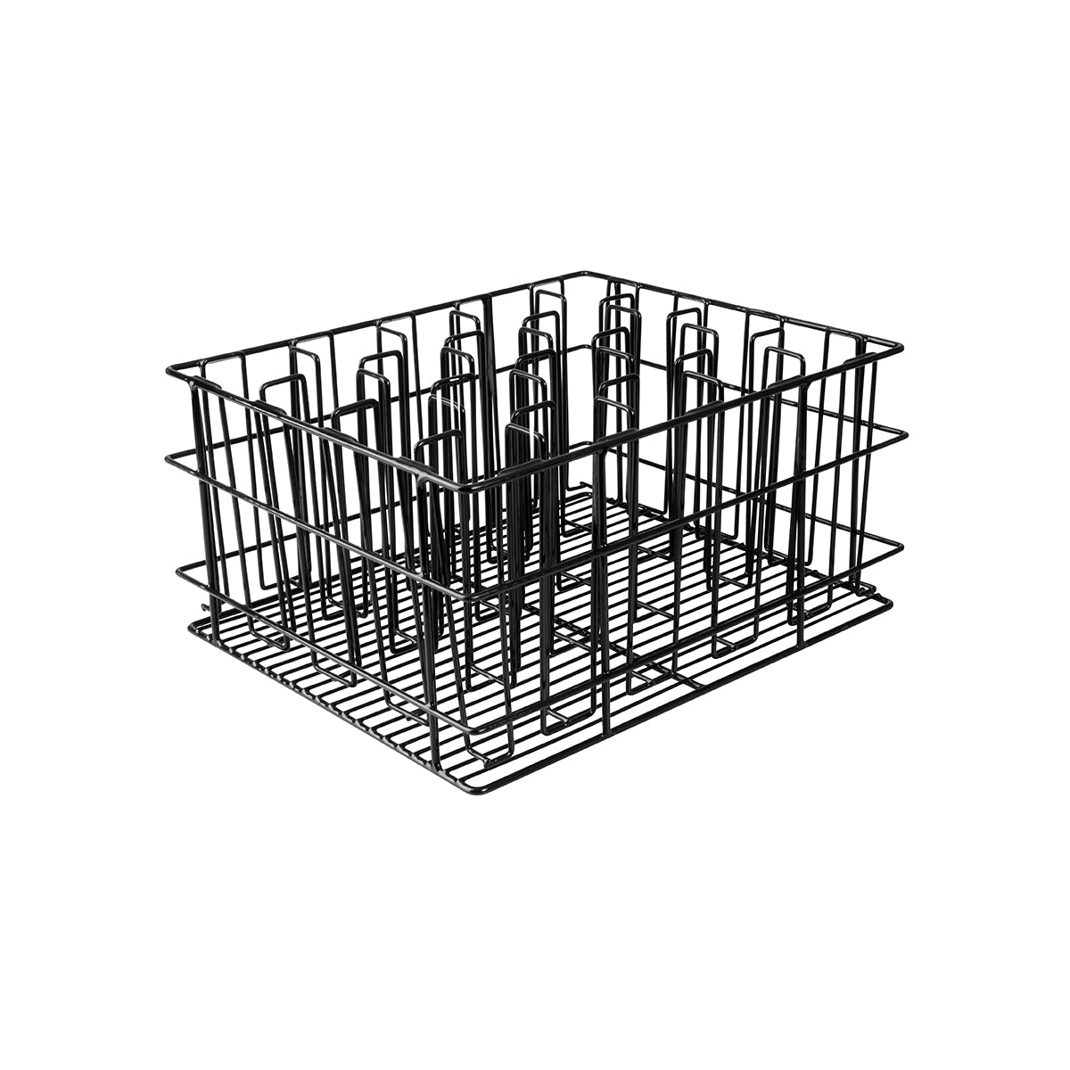 Trenton Glass Basket - 20 Compartment (430x355x215mm 80x80mm - Black PVC Coated)