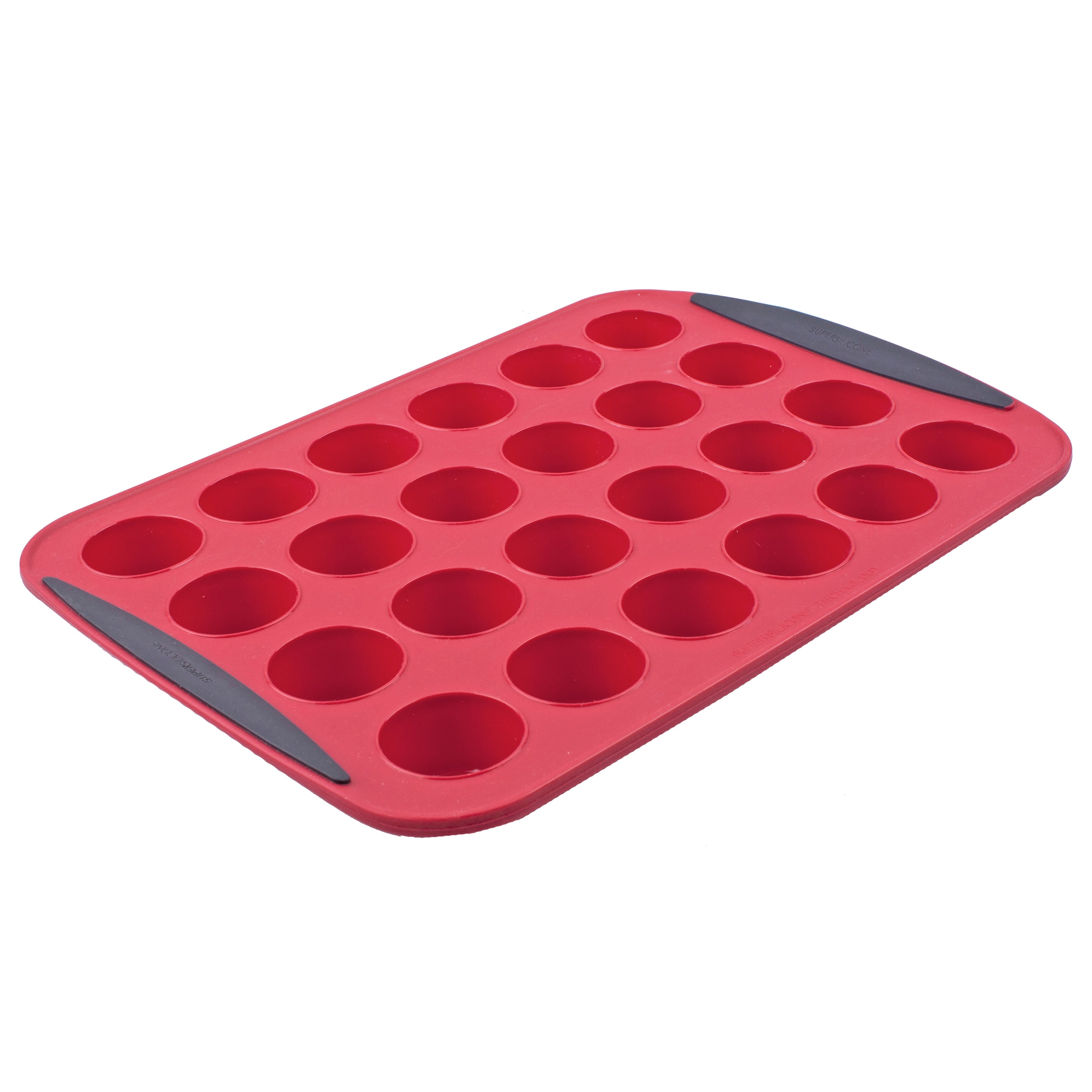 Daily Bake Silicone 24 Cup Mini Muffin Pan - Red