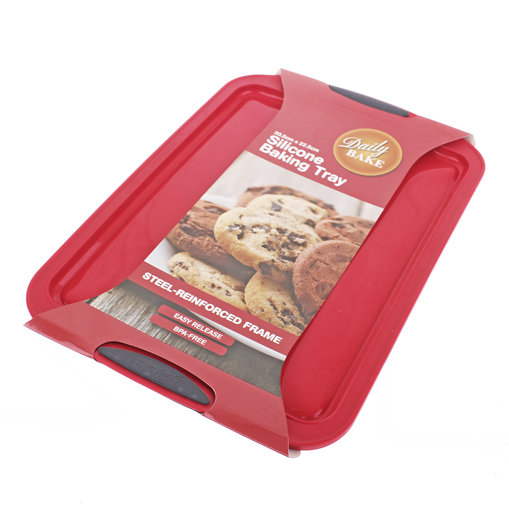 Daily Bake Silicone Baking Tray – 36.5 x 22.5cm Red