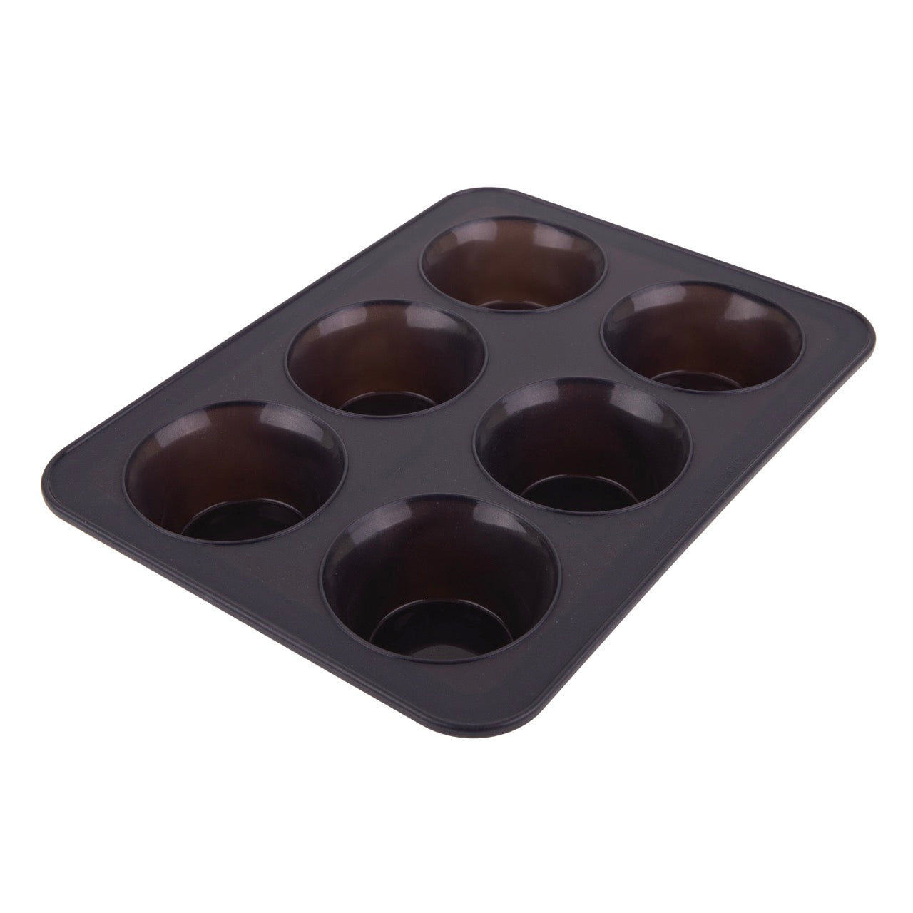 Daily Bake Silicone 6 Cup Jumbo Muffin Pan - Charcoal