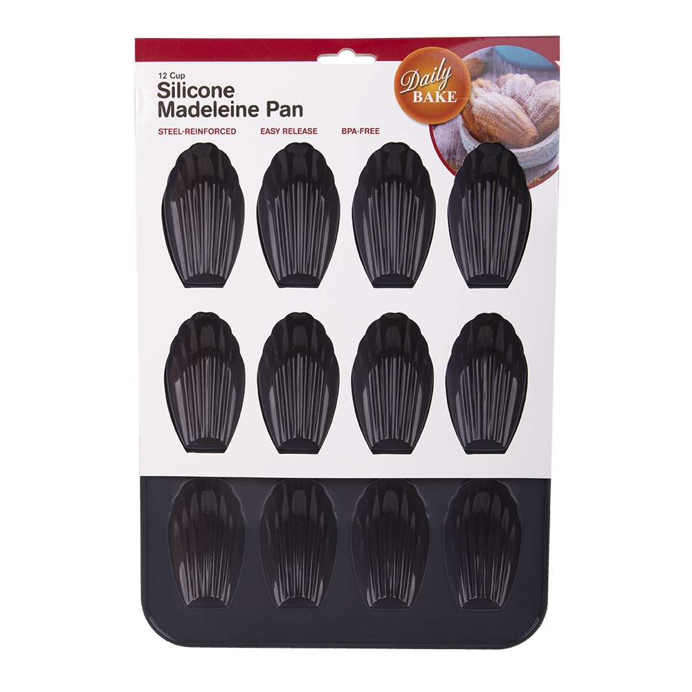 Daily Bake Silicone 12 Cup Madeleine Pan – Charcoal