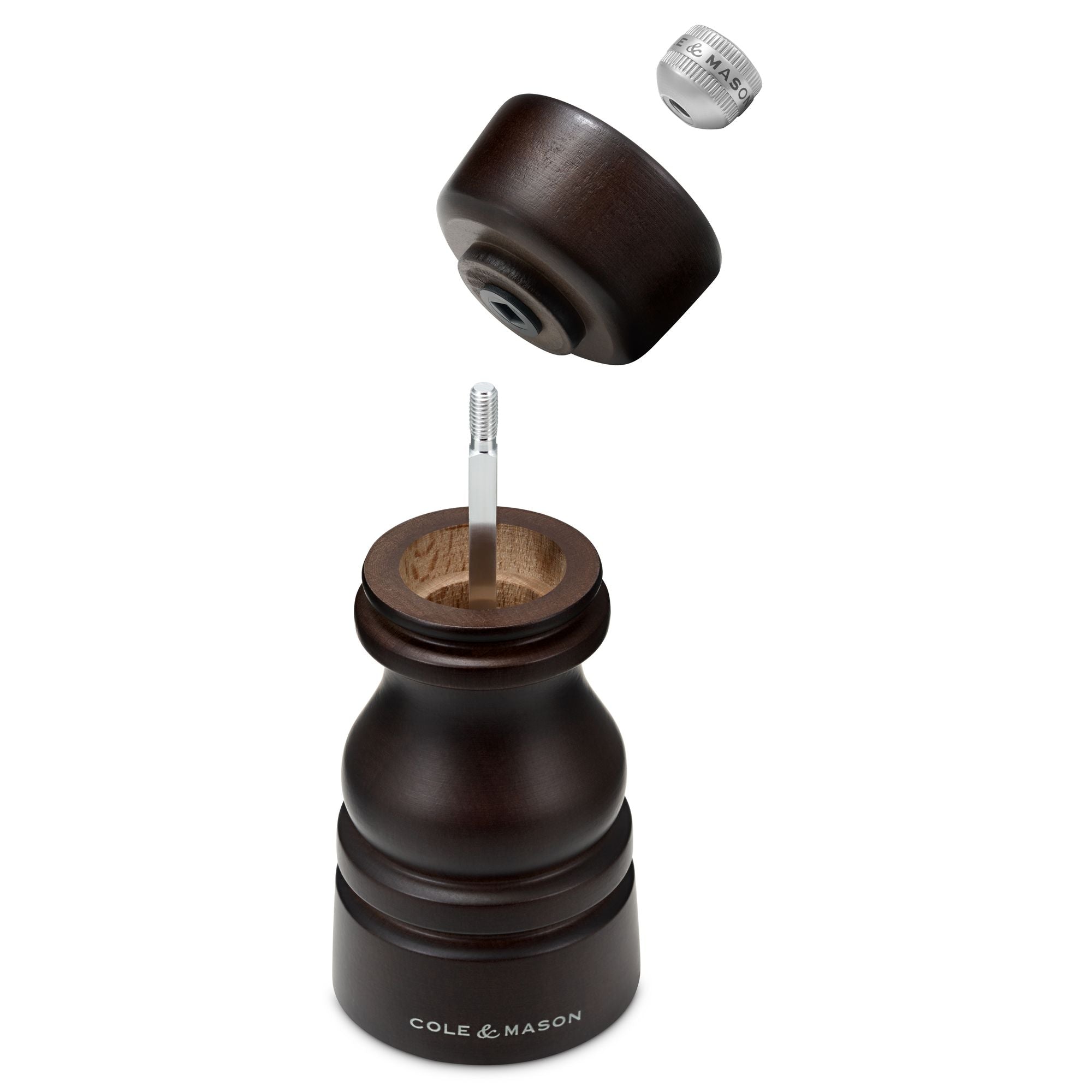 Cole & Mason London Chocolate Wood Salt Shaker & Pepper Mill Gift Set 130mm