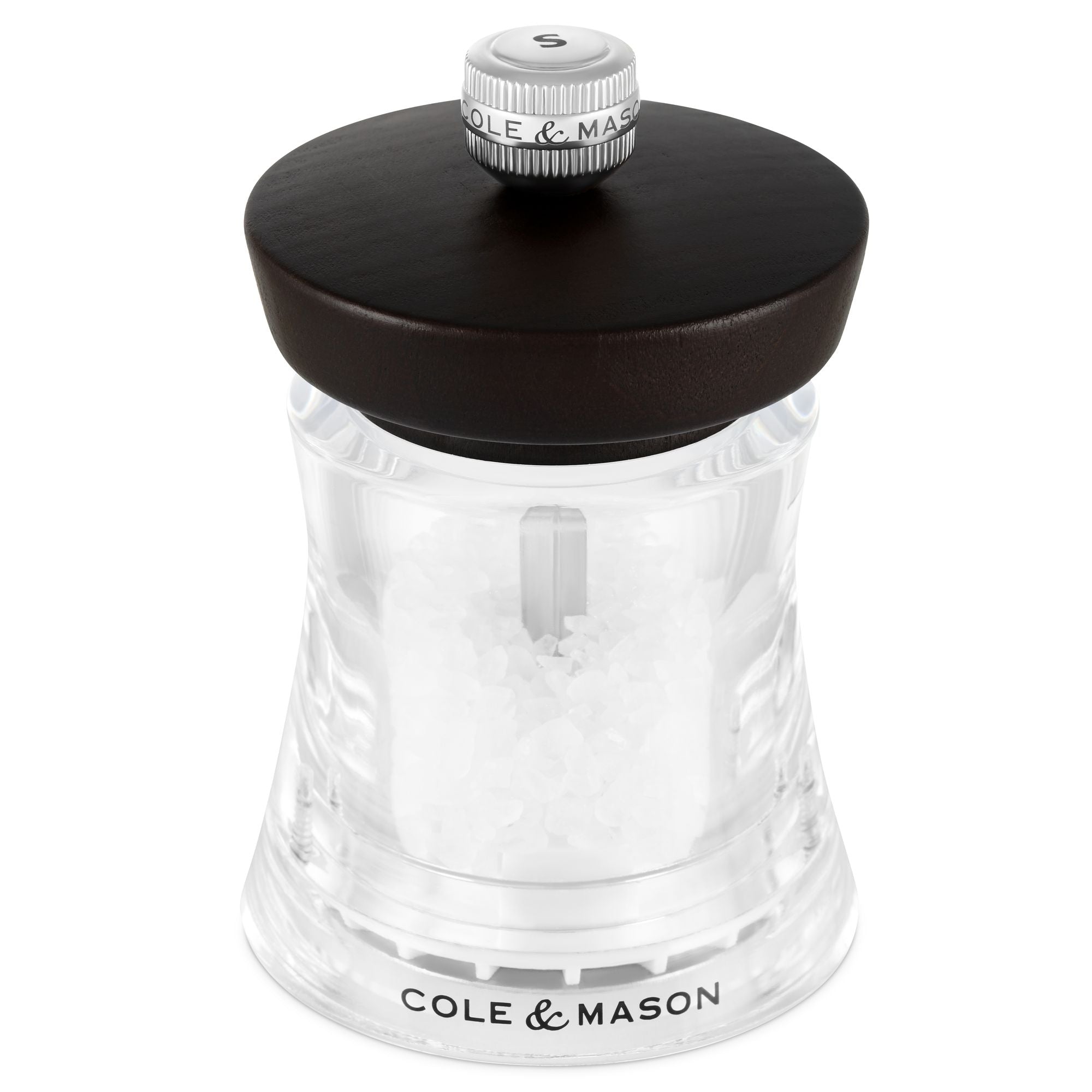 Cole & Mason Holborn 95mm Black Wood Salt Mill
