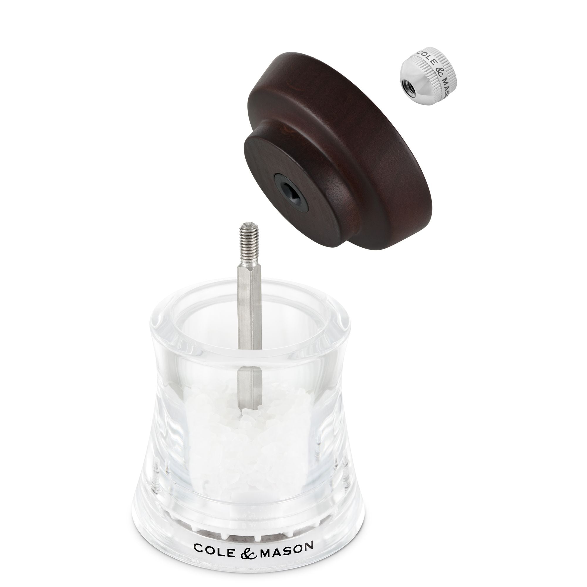 Cole & Mason Holborn 95mm Black Wood Salt Mill