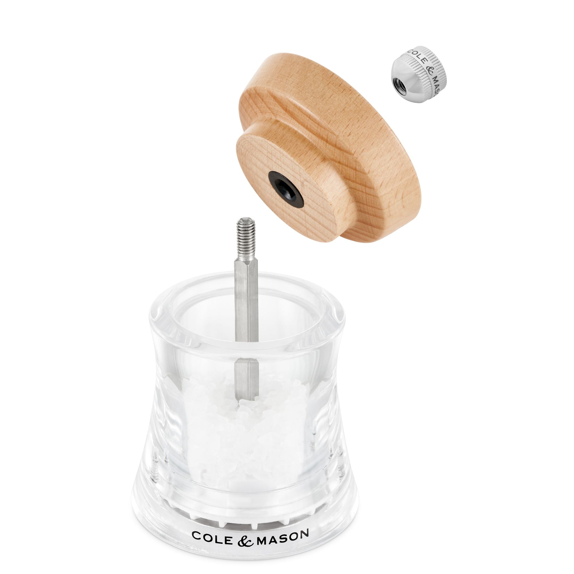 Cole & Mason Holborn 95mm Natural Beech Salt Mill