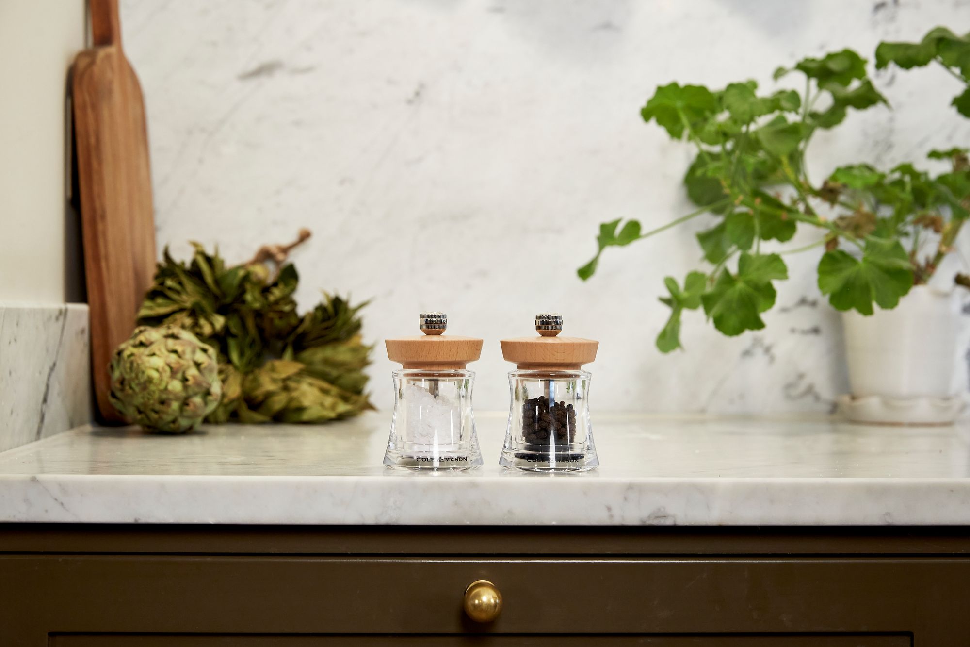 Cole & Mason Holborn 95mm Natural Beech Salt Mill