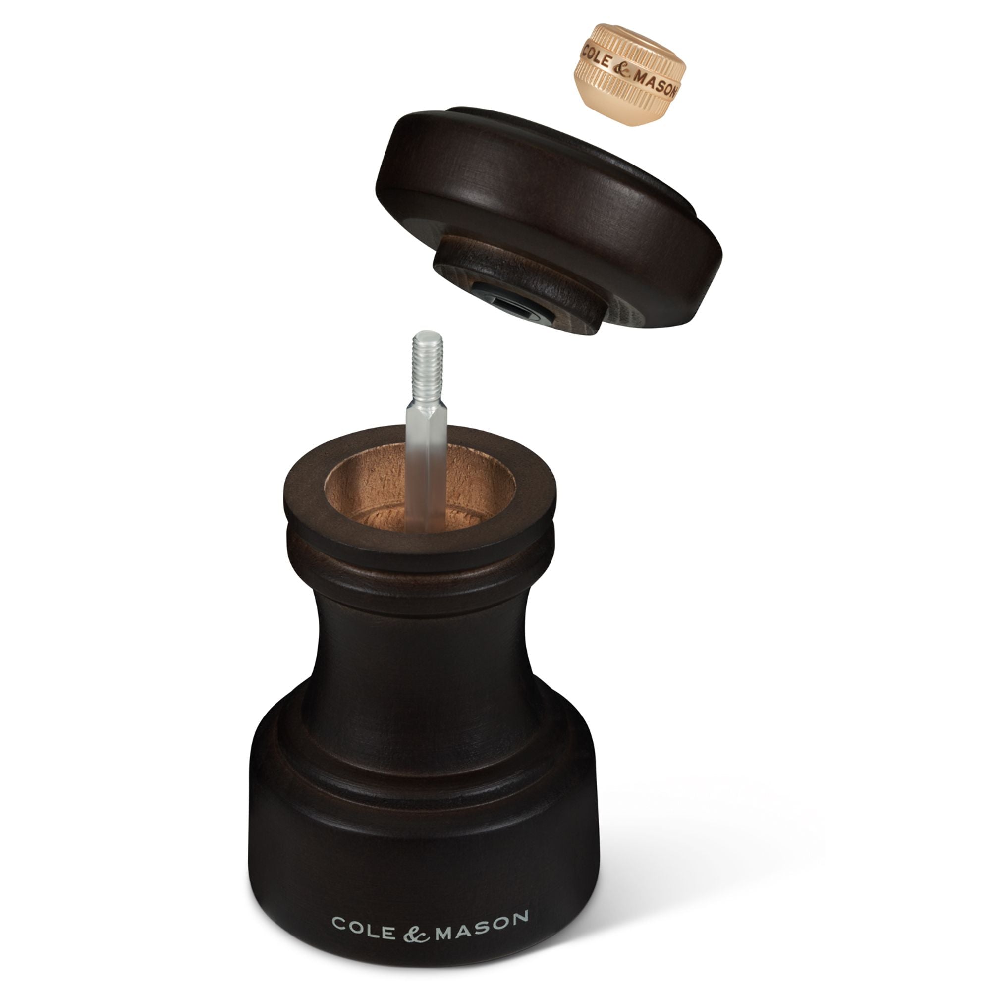 Cole & Mason Hoxton Chocolate Wood Salt Mill 104mm