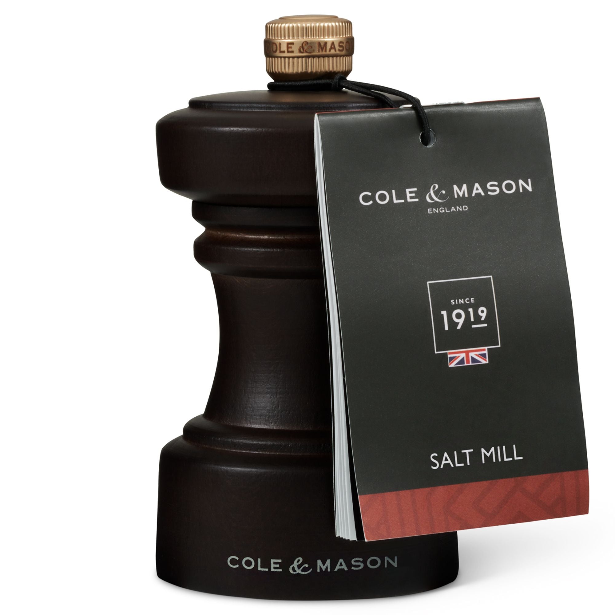 Cole & Mason Hoxton Chocolate Wood Salt Mill 104mm
