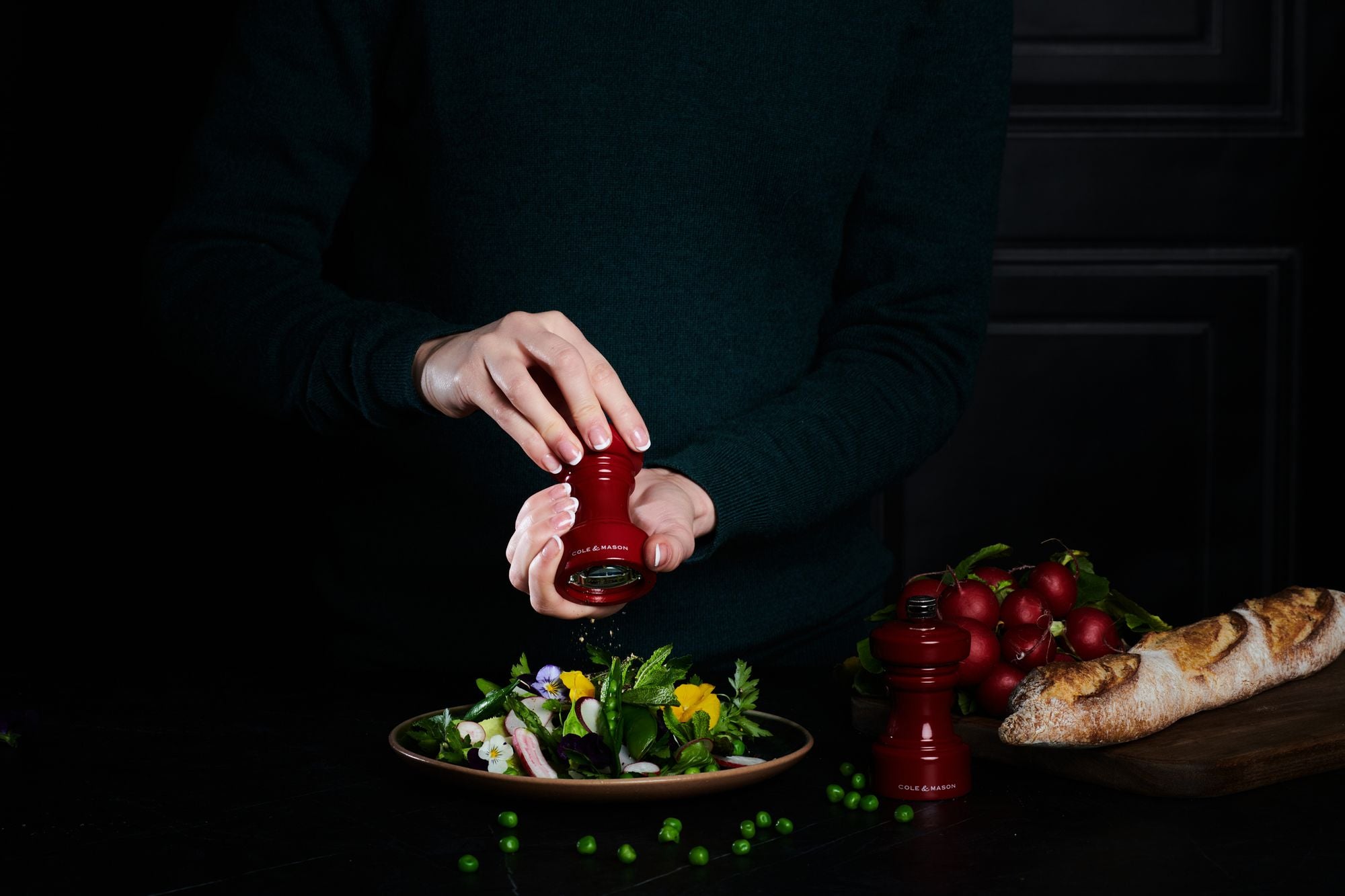 Cole & Mason Hoxton Red Gloss Salt Mill 104mm