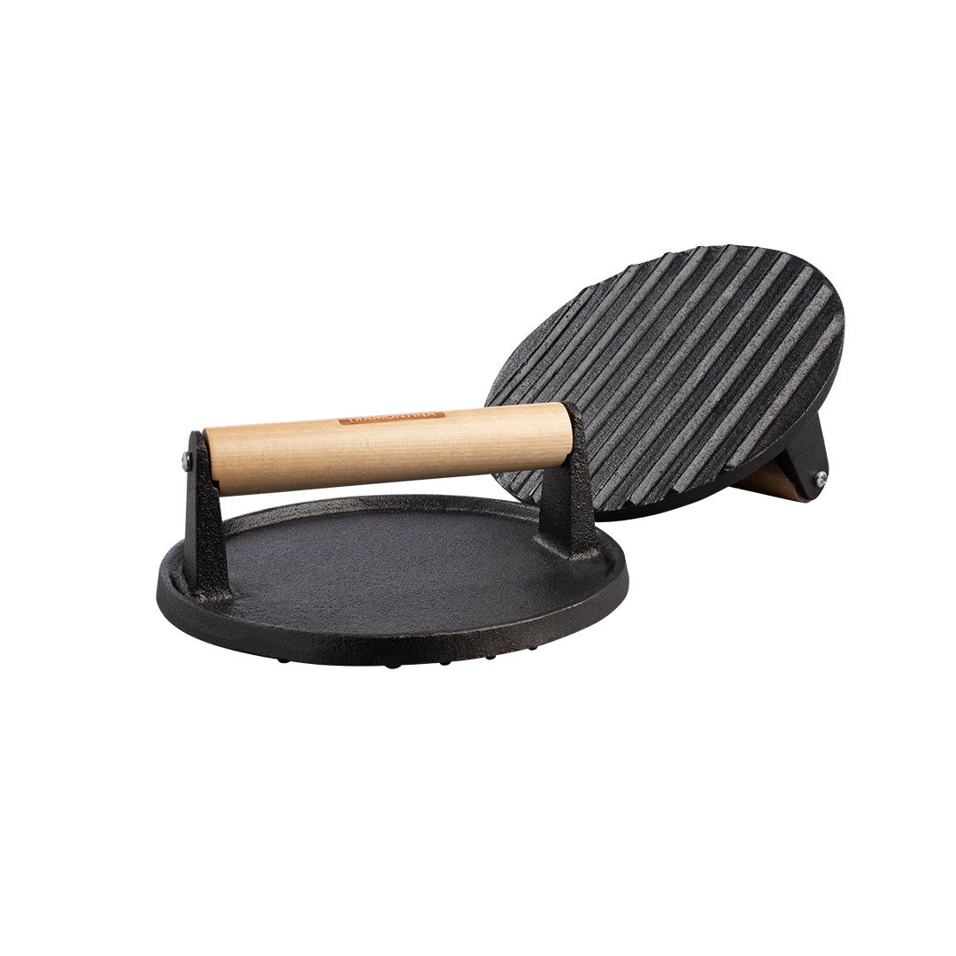 Tramontina Enamelled Cast Iron Round Grill Press 17cm