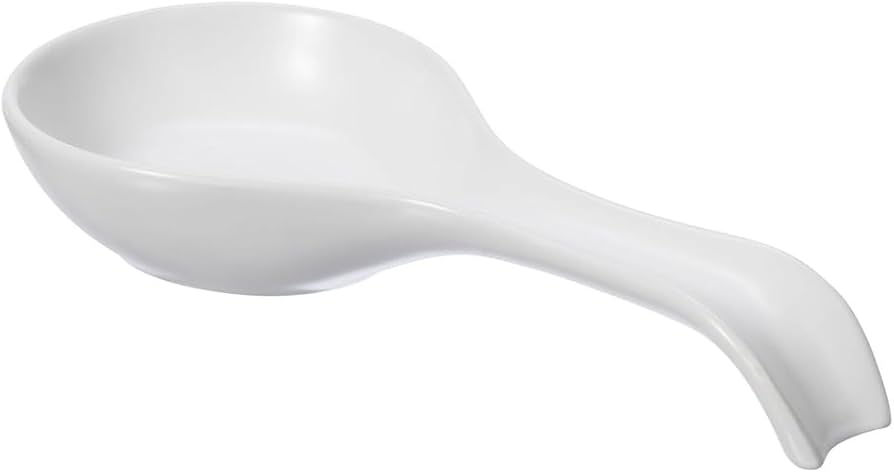 Oggi Ceramic Spoon Rest - White