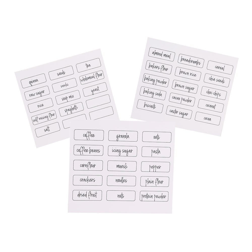 Appetito Pantry Labels - 45 Pack