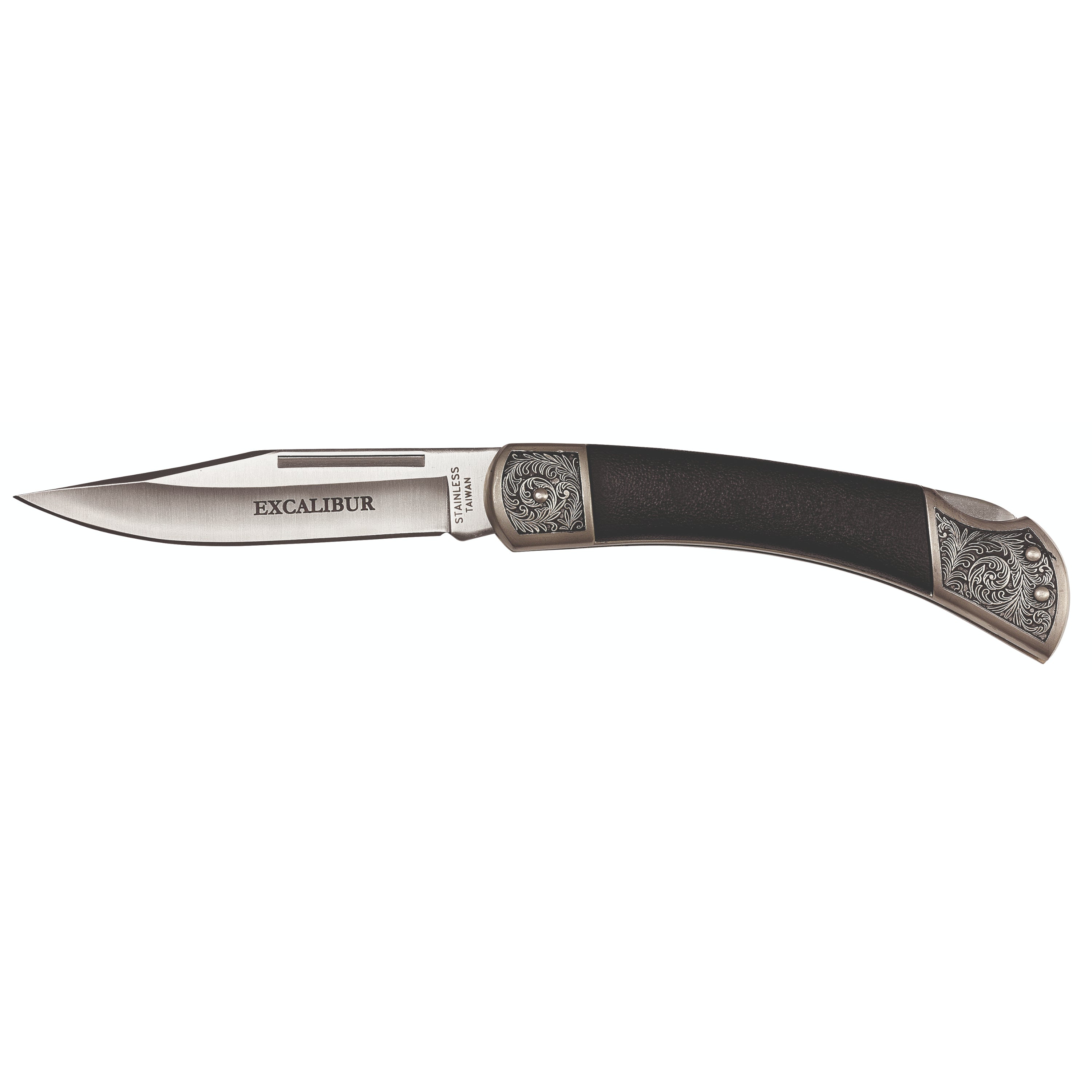 Excalibur Royal Black King Clip Point Folding Knife (12cm Closed)
