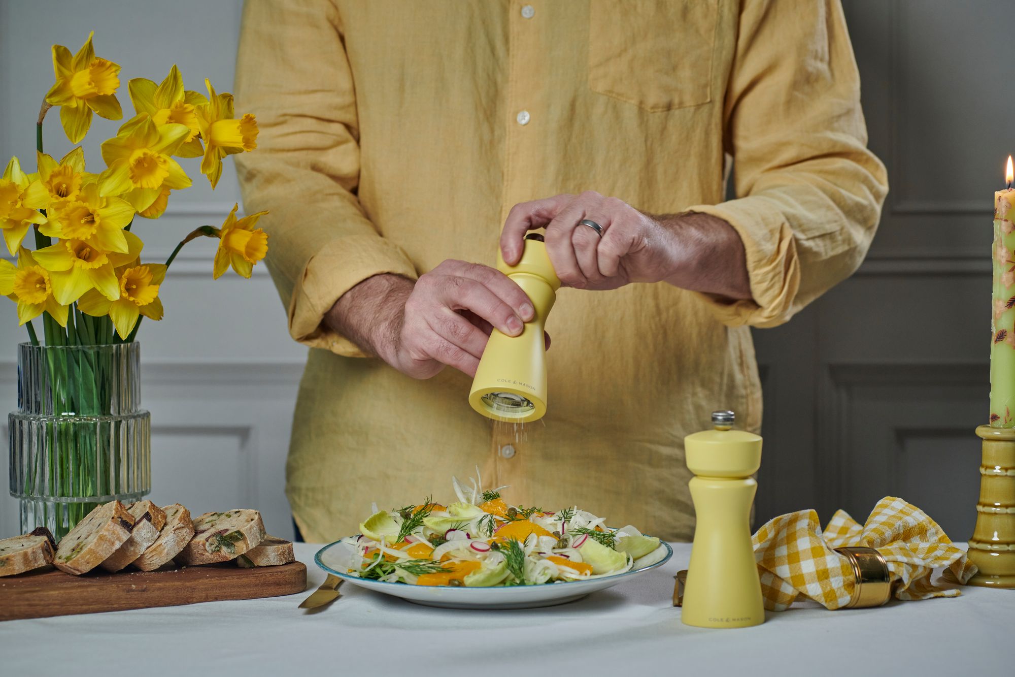 Cole & Mason Kenton Salt & Pepper Mill 150mm Turmeric