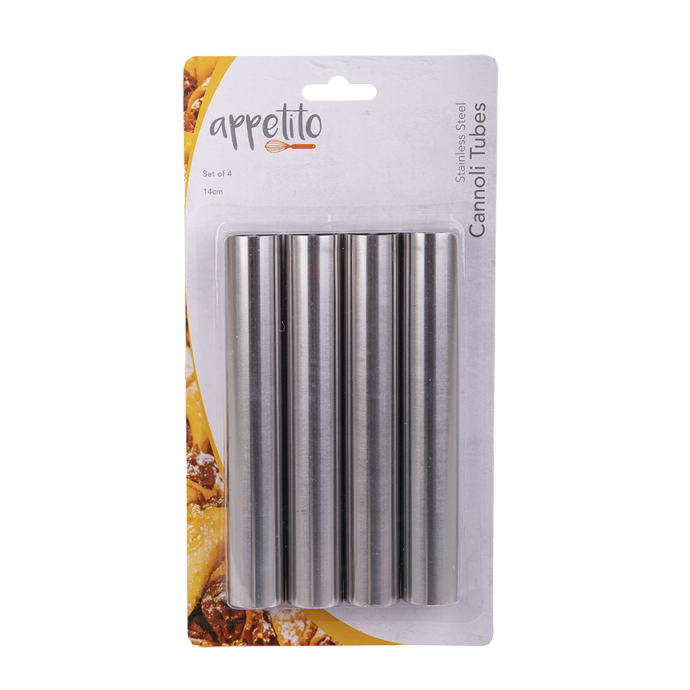 Appetito Stainless Steel Cannoli Tubes Set of 4