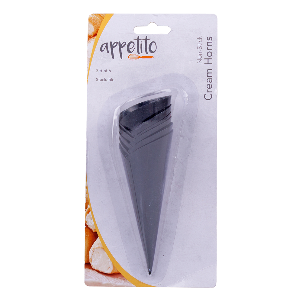 Appetito Non-Stick Cream Horns Set 6