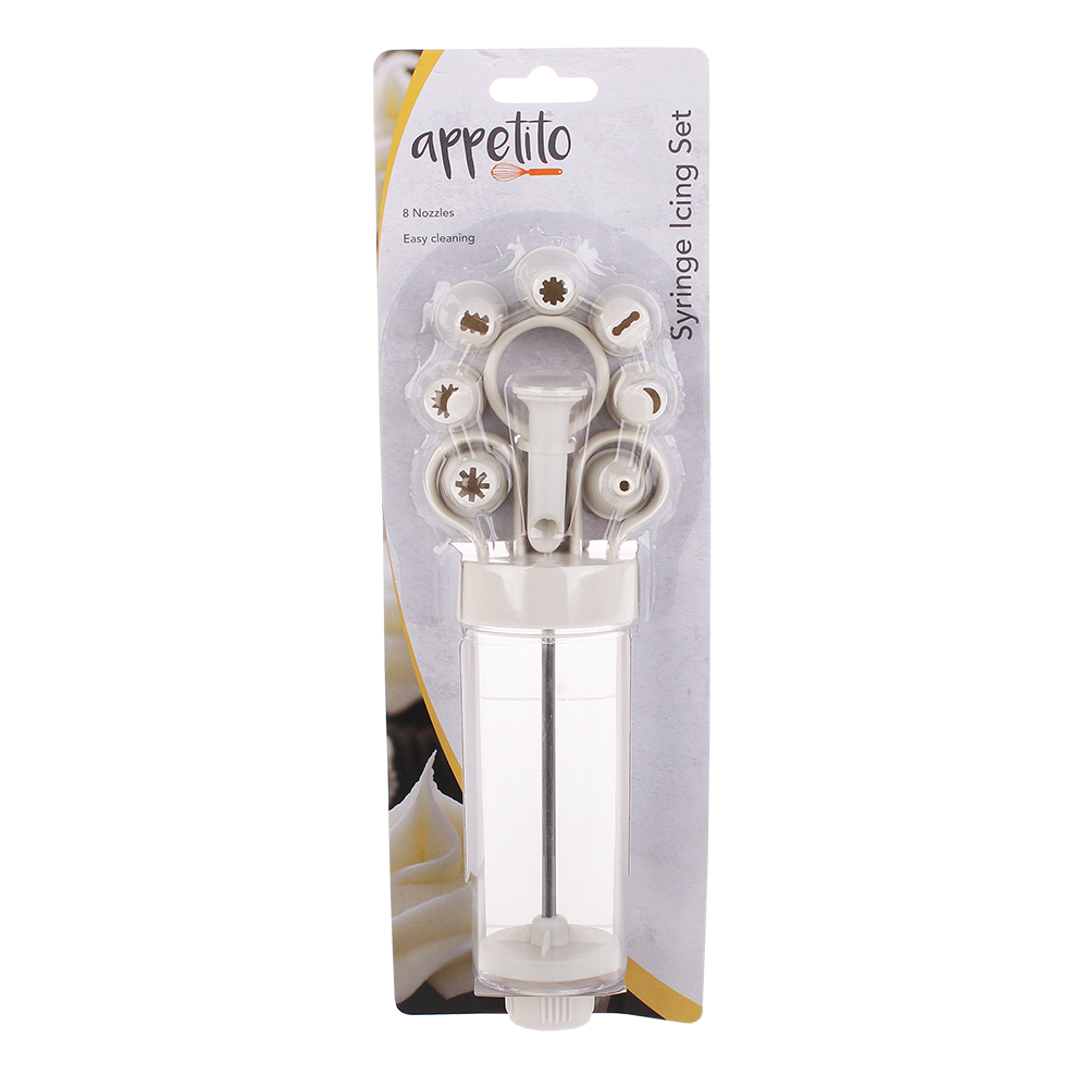 Appetito Syringe Icing Set with 8 Nozzles