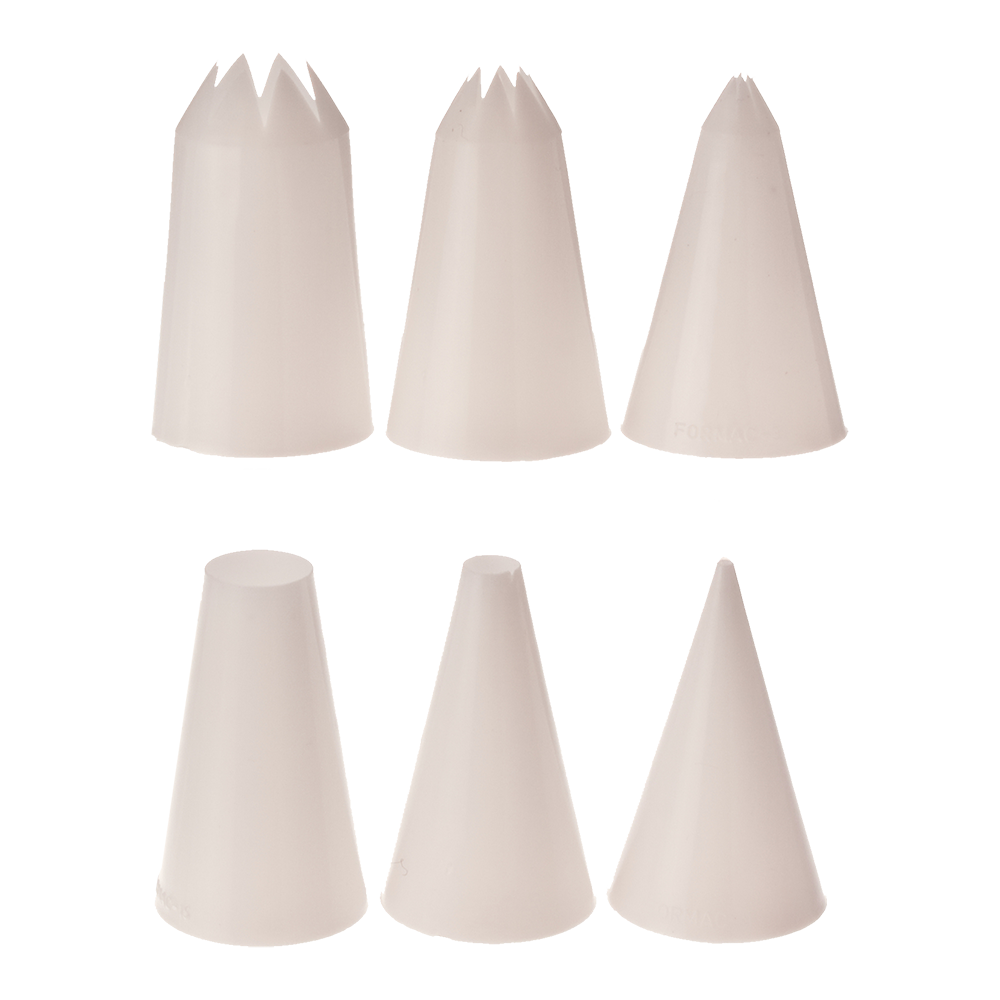 Appetito Assorted Plastic Piping Nozzles Set 6