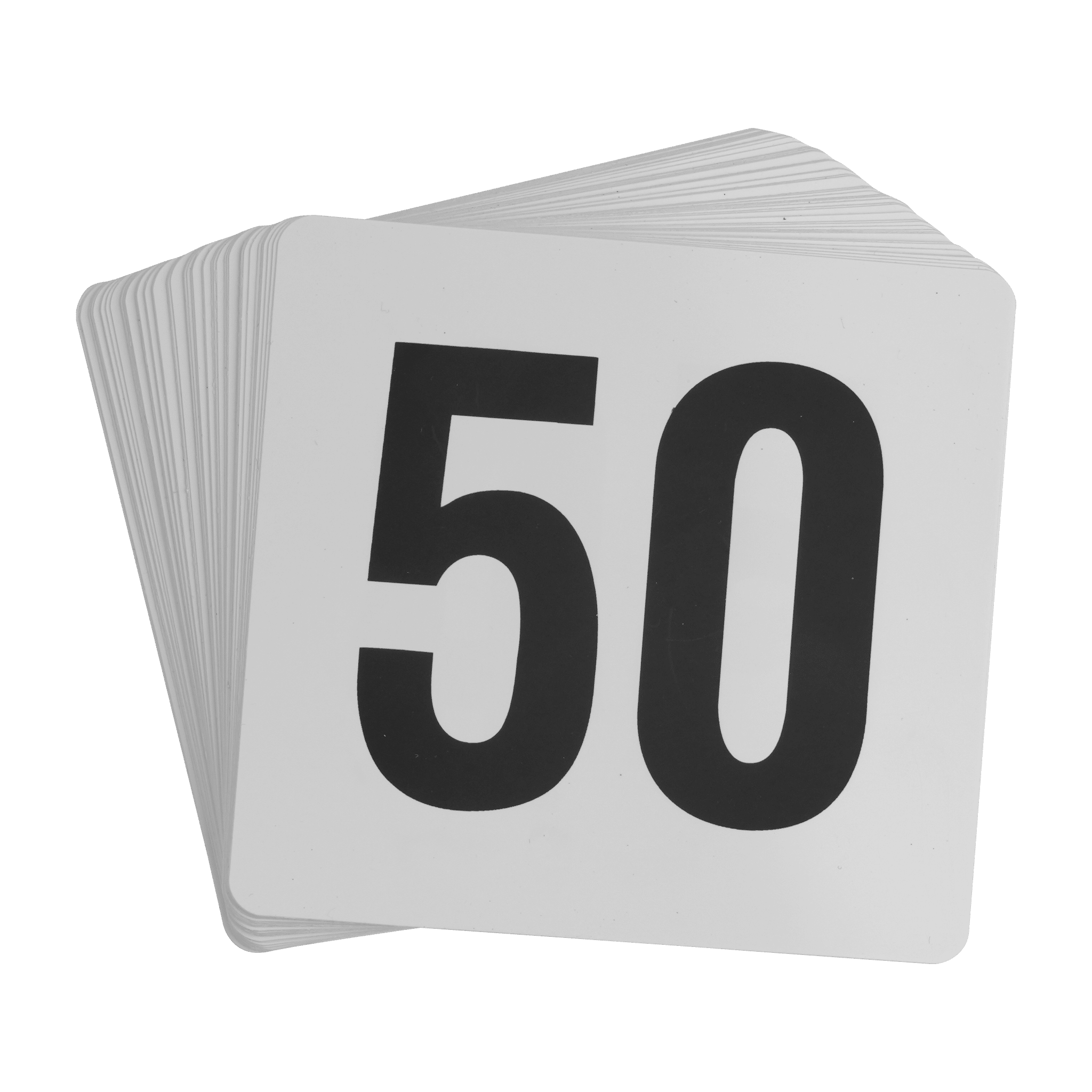 KH Classik Chef Plastic Table Number Set Black On White 1 - 50