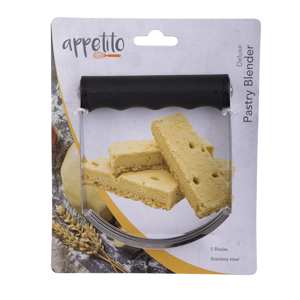 Appetito Stainless Steel Deluxe Pastry Blender with Soft Grip