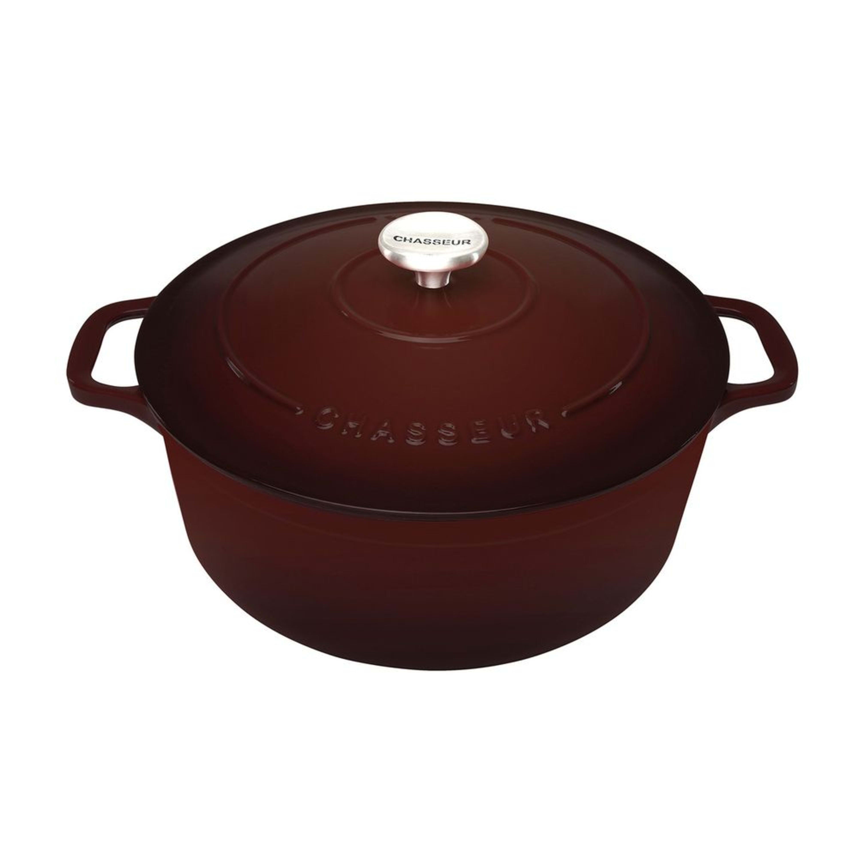 Chasseur Round French Oven 28cm - Chocolate