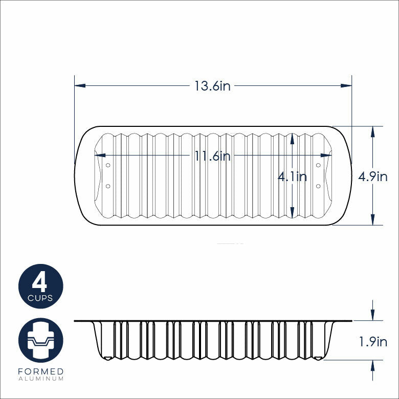 Nordicware Cinnamon Bread & Almond Loaf Pan 34.5 x 12.5 x 5cm